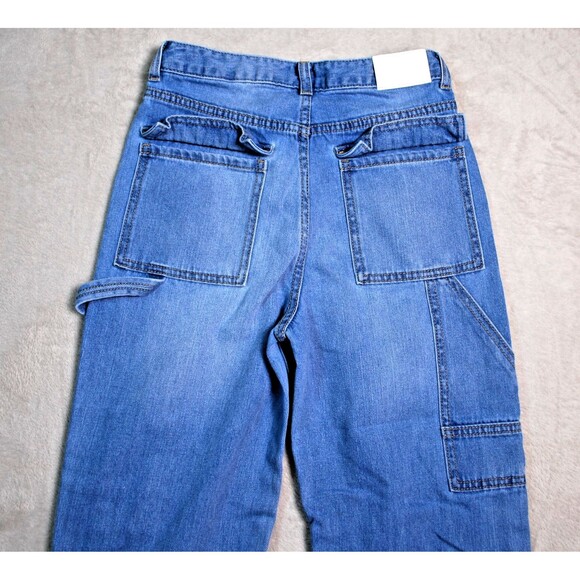 Katie J NYC Tween Med Wash Wide Leg Distressed Carpenter Jeans Size XS - Picture 8 of 8